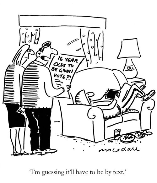 'I'm guessing it'll have to be by text.'