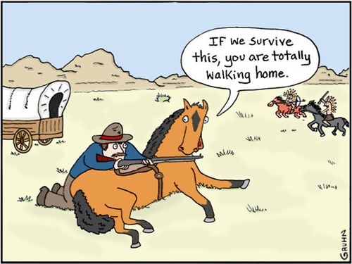 'If we survive this, you are totally walking home.'