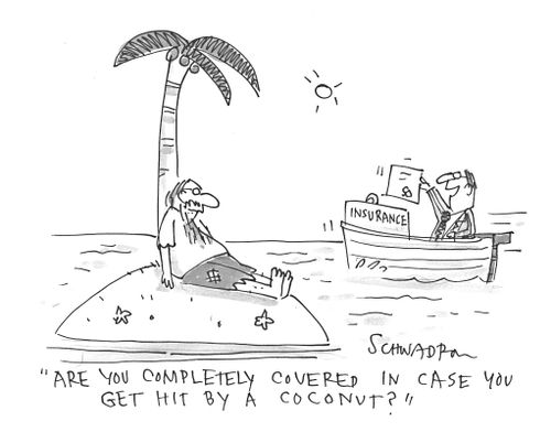 'Are you completely covered in case you get hit by a coconut?'