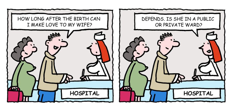 "How long after the birth can I make love to my wife?"