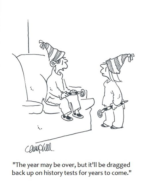 "The year may be over, but it'll be dragged back up on history tests for years to come."