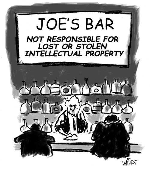 Joe's Bar: Not Responsible For Lost or Stolen Intellectual Property.