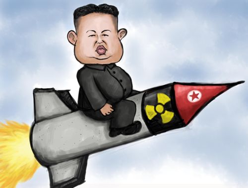 Kim Jong Un Riding Nuclear Missile