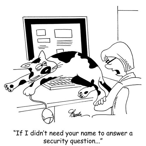 "If I didn't need your name to answer a security question..."