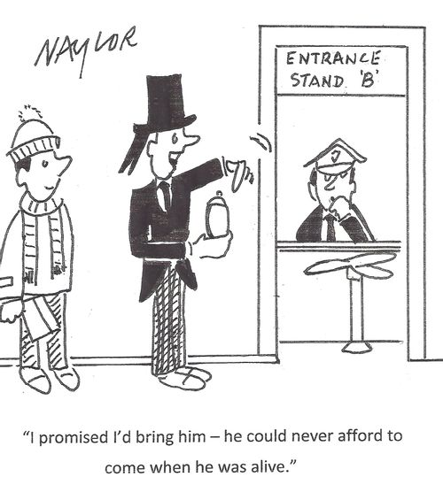 "I promised I'd bring him - he could never afford to come when he was alive."