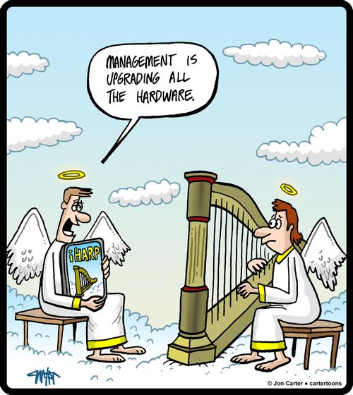 'Management is upgrading all the hardware.'