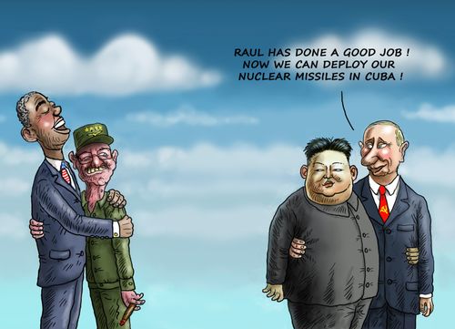 "Raul has done a good job! Now we can deploy our nuclear missiles in Cuba!"