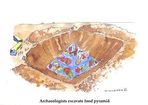 Archaeologists excavate food pyramid
