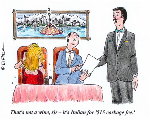 "That's not a wine, sir - it's Italian for '$15 corkage fee.'"