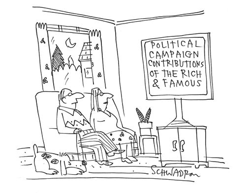 Political Campaign Contributions of the Rich and Famous.