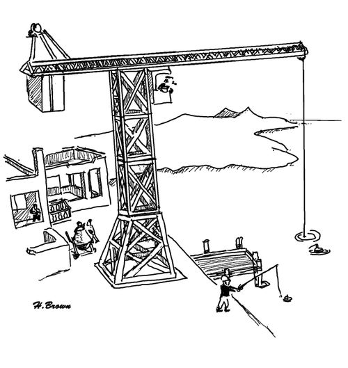 Crane fishing