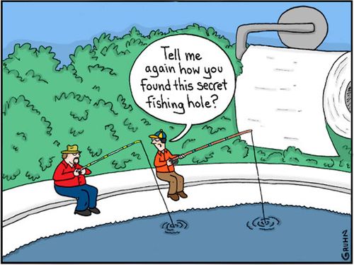 "Tell me again how you found this secret fishing hole?"