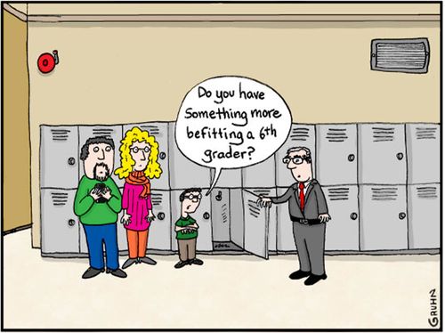 "Do you have something more befitting a 6th grader?"