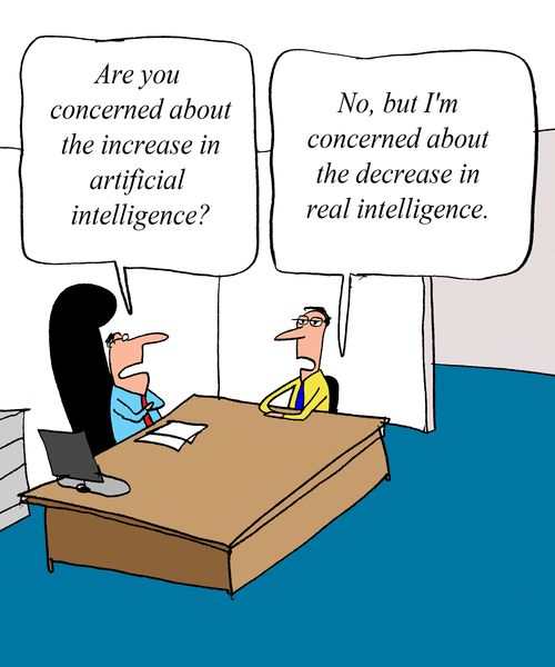 "Are you concerned about the increase in artificial intelligence?"