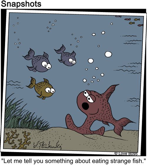 "Let me tell you something about eating strange fish."