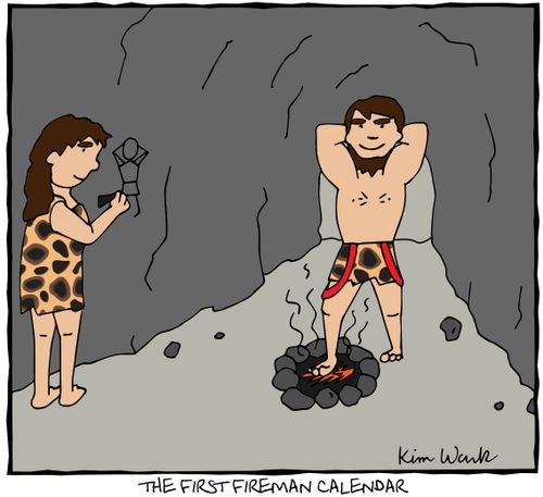 Caveman Fireman Calendar