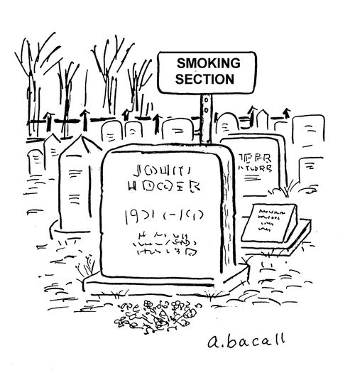 Smoking Section in the Cemetery.