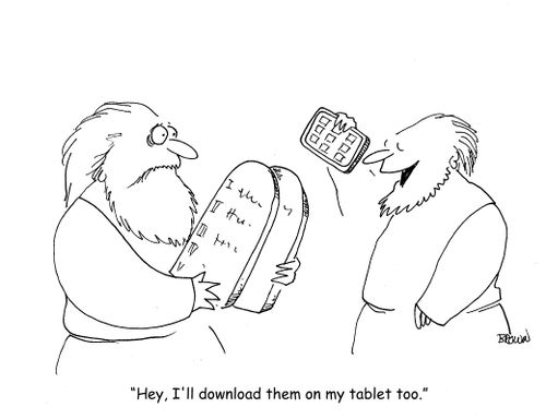 "Hey, I'll download them to my tablet too."