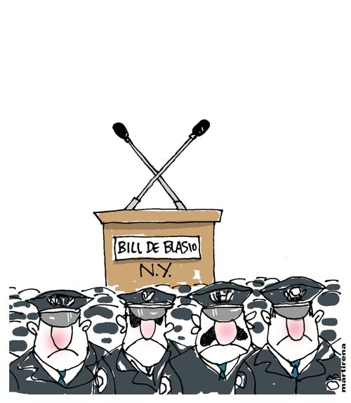 Police protest in New York.