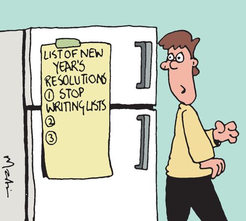 List of new year's resolutions - Stop writing lists.