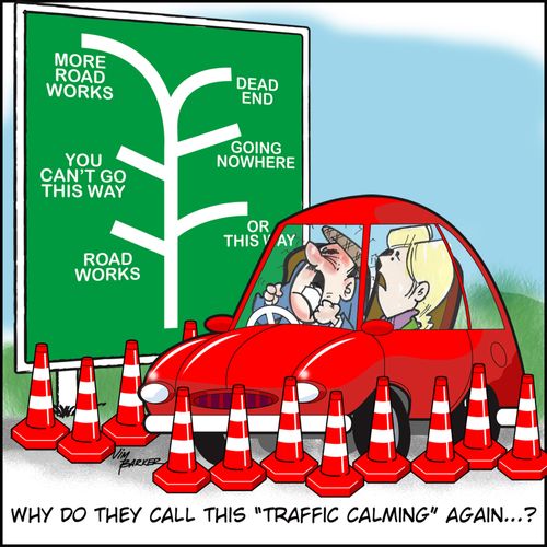 "Why do they call this 'Traffic Calming' again...?"