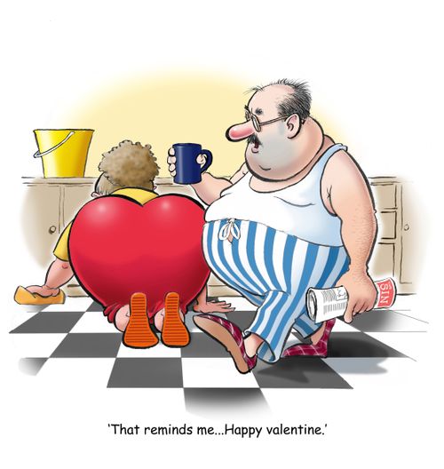 "That reminds me...Happy valentine."