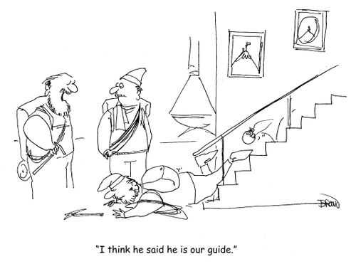 "I think he said he is our guide."