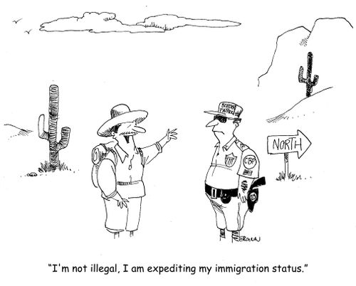 "I'm not illegal, I am expediting my immigration status."