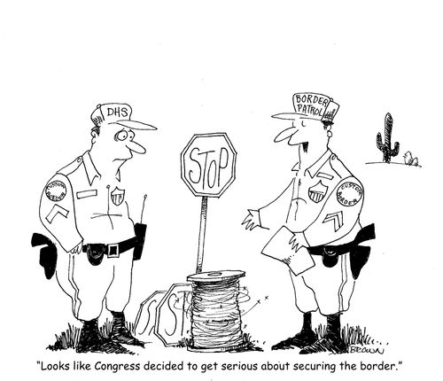 "Looks like Congress decided to get serious about securing the border."