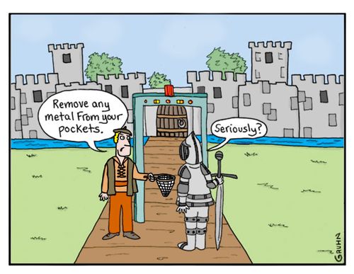 "Remove any metal from your pockets."
