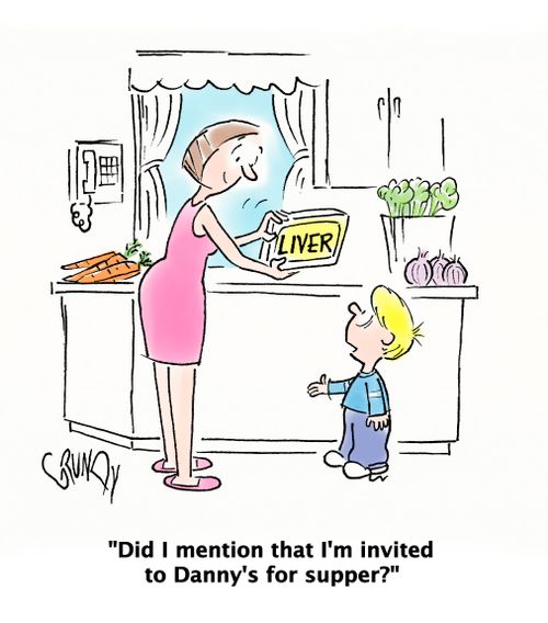 "Did I mention that I'm invited to Danny's for supper?"
