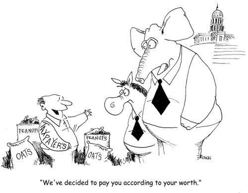 "We've decided to pay you according to your worth."