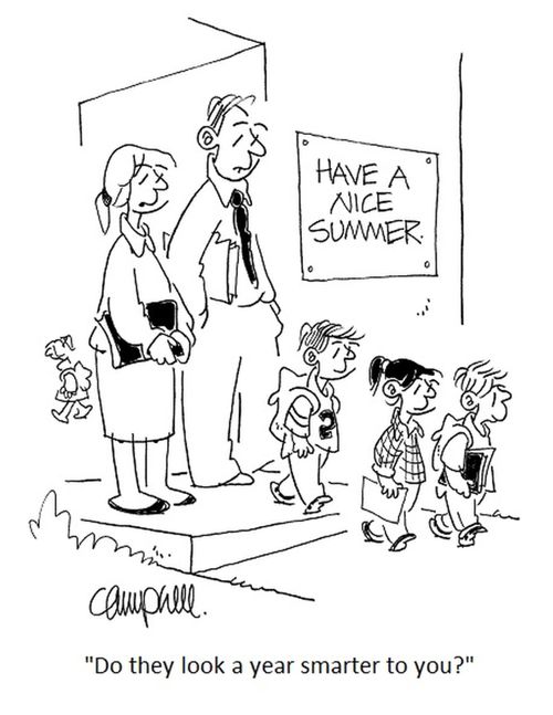 "Do they look a year smarter to you?"