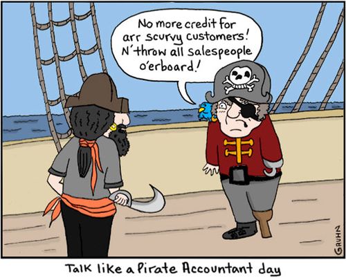 Talk like a pirate accountant day.