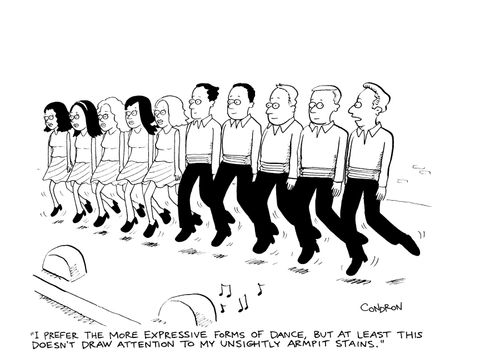 "I prefer the more expressive forms of dance, but at least this doesn't draw attention to my unsightly armpit stains."