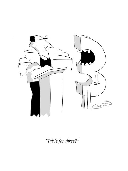 "Table for three?"