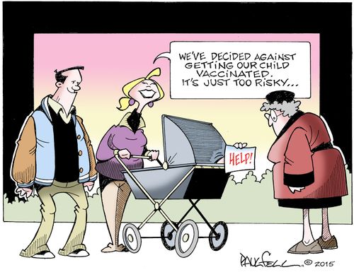 "We've decided against getting our child vaccinated. It's just too risky..."
