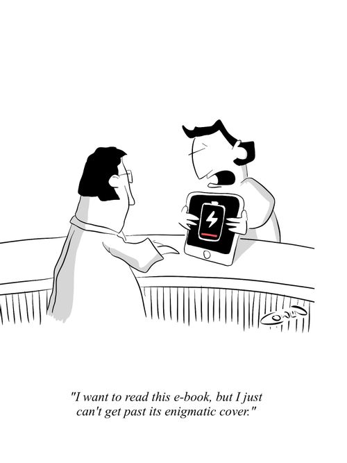 "I want to read this e-book, but I can't get past its enigmatic cover."