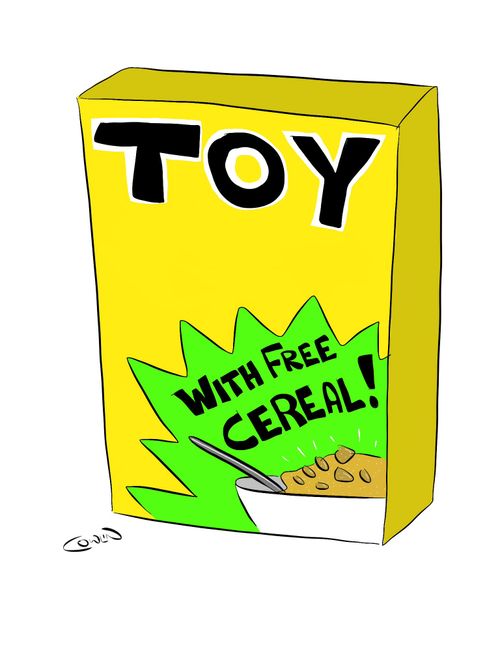 Toy - with free cereal.