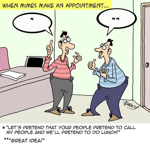 When mimes make an appointment...