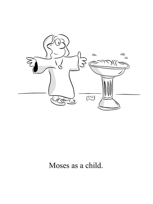 Moses as a child.