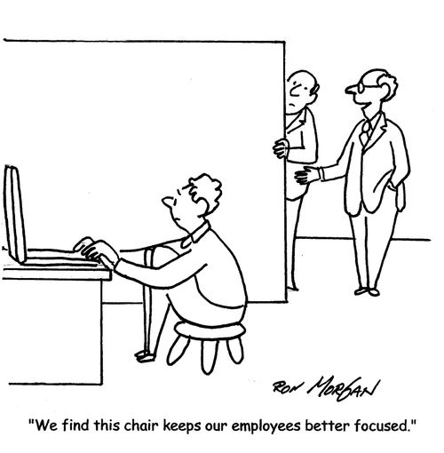 "We find this chair keeps our employees better focused."