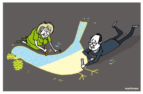 Merkel and Hollande for peace in Ukraine.