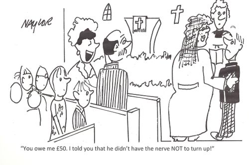 "You owe me £50. I told you that he didn't have the nerve not to turn up!"