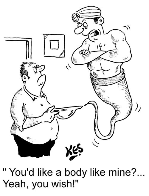 "You'd like a body like mine?... Yeah, you wish!"