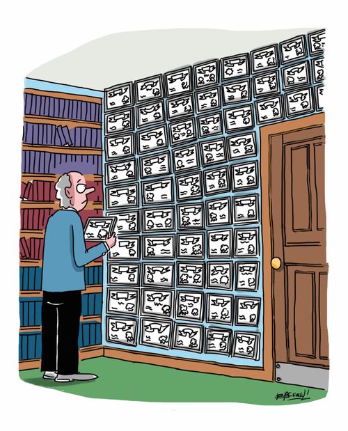 No room to hang his diploma.