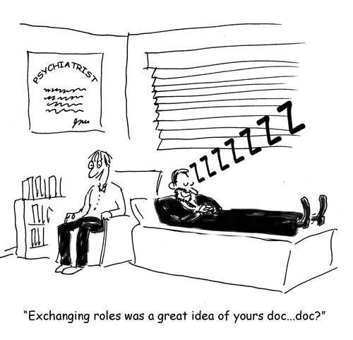 "Exchanging roles was a great idea of yours doc...doc?"