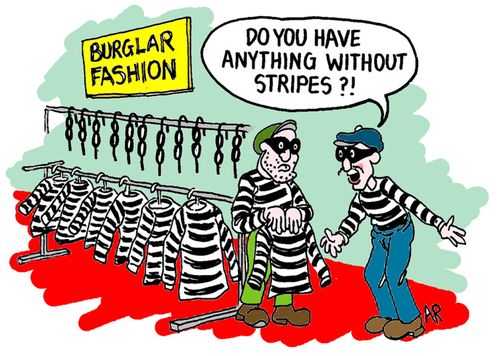 "Do you have anything without stripes?!"