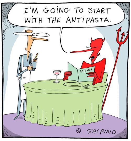 "I'm going to start with the antipasta."