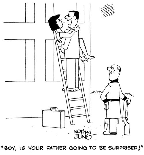 "Boy, is your father going to be surprised!"